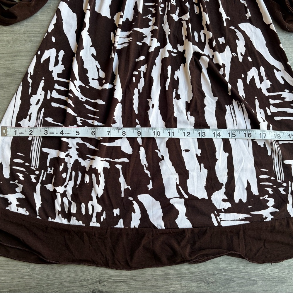 Y2K Vintage Ruby Rox Empire Waist Dress NWT | Brown Abstract Print Boho | Small - Picture 11 of 11